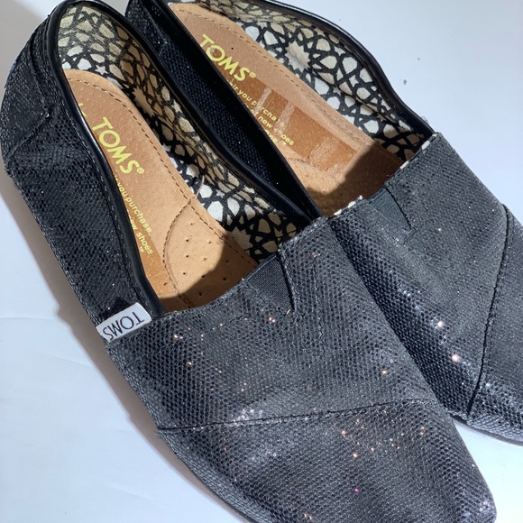 TOMS Black Glitter Classic - Picture 4 of 8